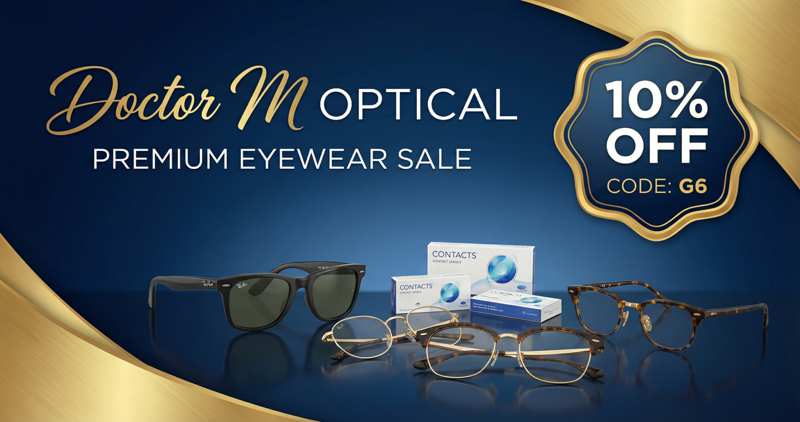 كود خصم دكتور ام - كوبون G6 خصم 10% على النظارات والعدسات